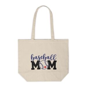 Baseball Mom Custom Canvas Tote Bag